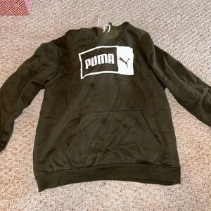 Green puma sweatshirt size Large